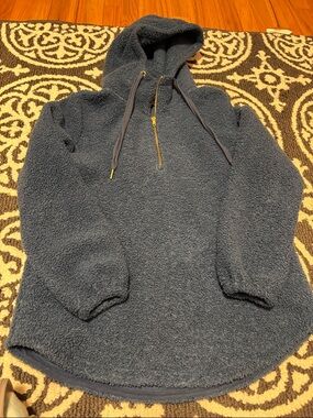 LOFT Women’s Navy Sherpa Zip Hoodie